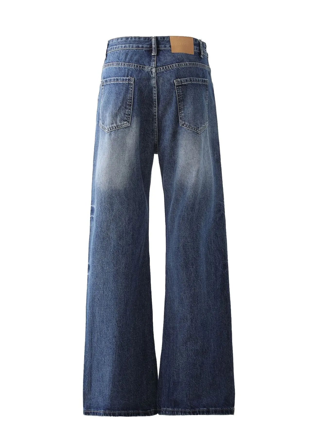 Men's Wide Leg High Waist Jeans - Velora