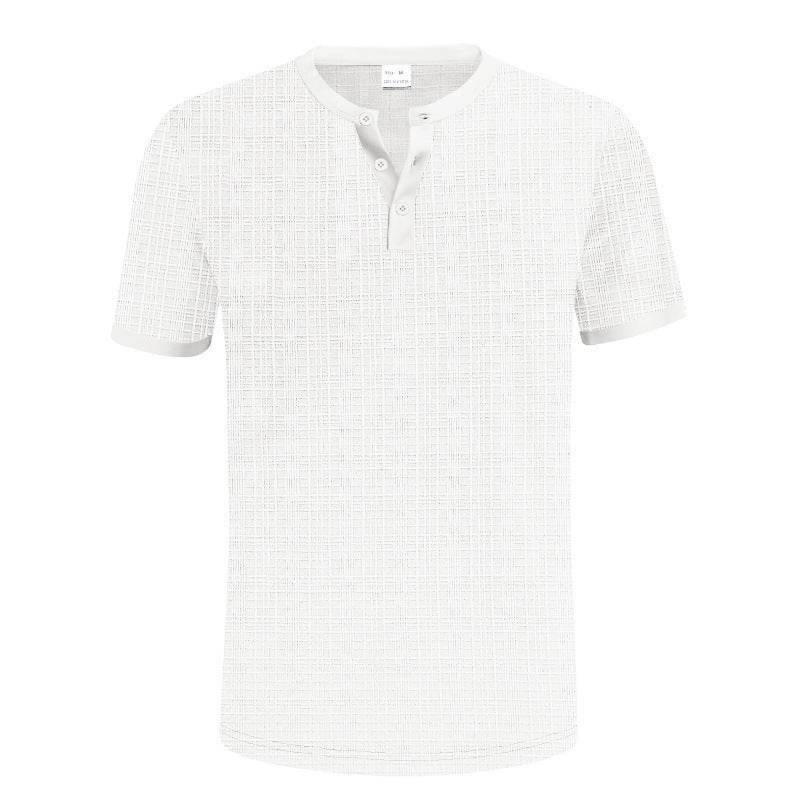 Breathable Casual Henley Shirt Top - Velora