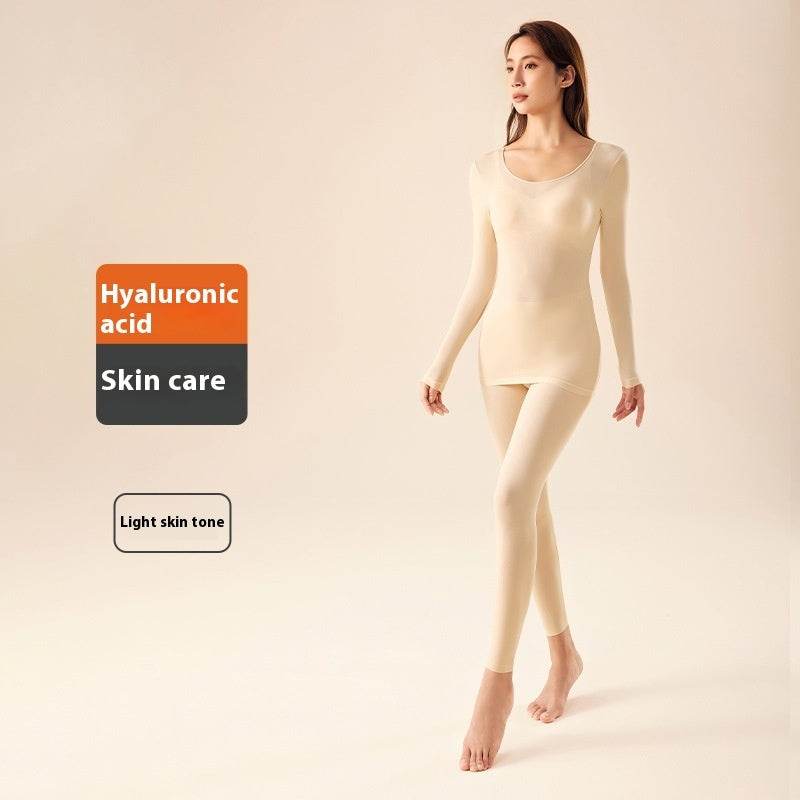 Hyaluronic Acid Moisturizing Warm Long Sleeves Trousers Heating And Warm-keeping Suit Women - Velora