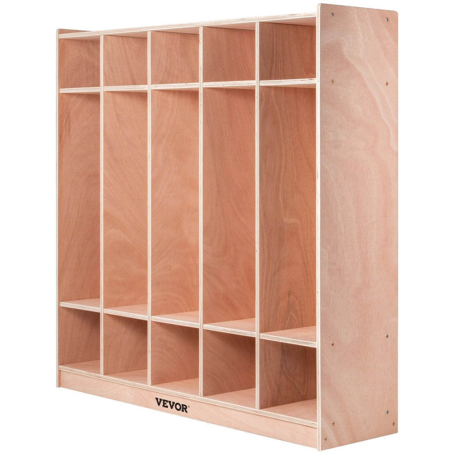 Preschool Cubby Lockers 5-Section Plywood Birch Coat Locker 15MM Thickness Kids Locker For Home 48.4 Inch High Durable Classroom Lockers For Toddlers And Kids Commercial Or Personal Use - Velora