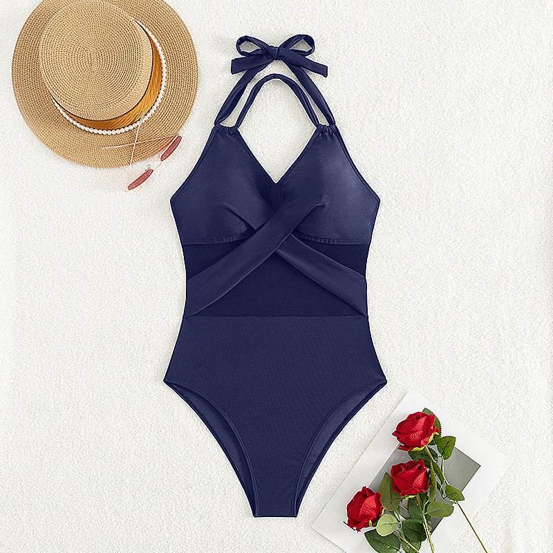 New Fashion One-piece Swimsuit Solid Color - Velora