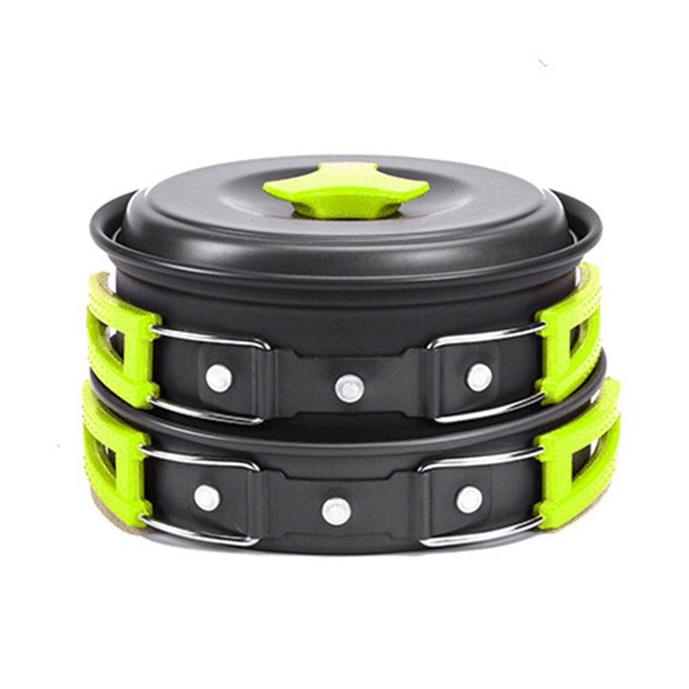 Camping Cookware Kit Outdoor Cooking Set Aluminum Equipment Outdoor Pot Travel Tableware Kitchen Hiking Picnic BBQ - Velora