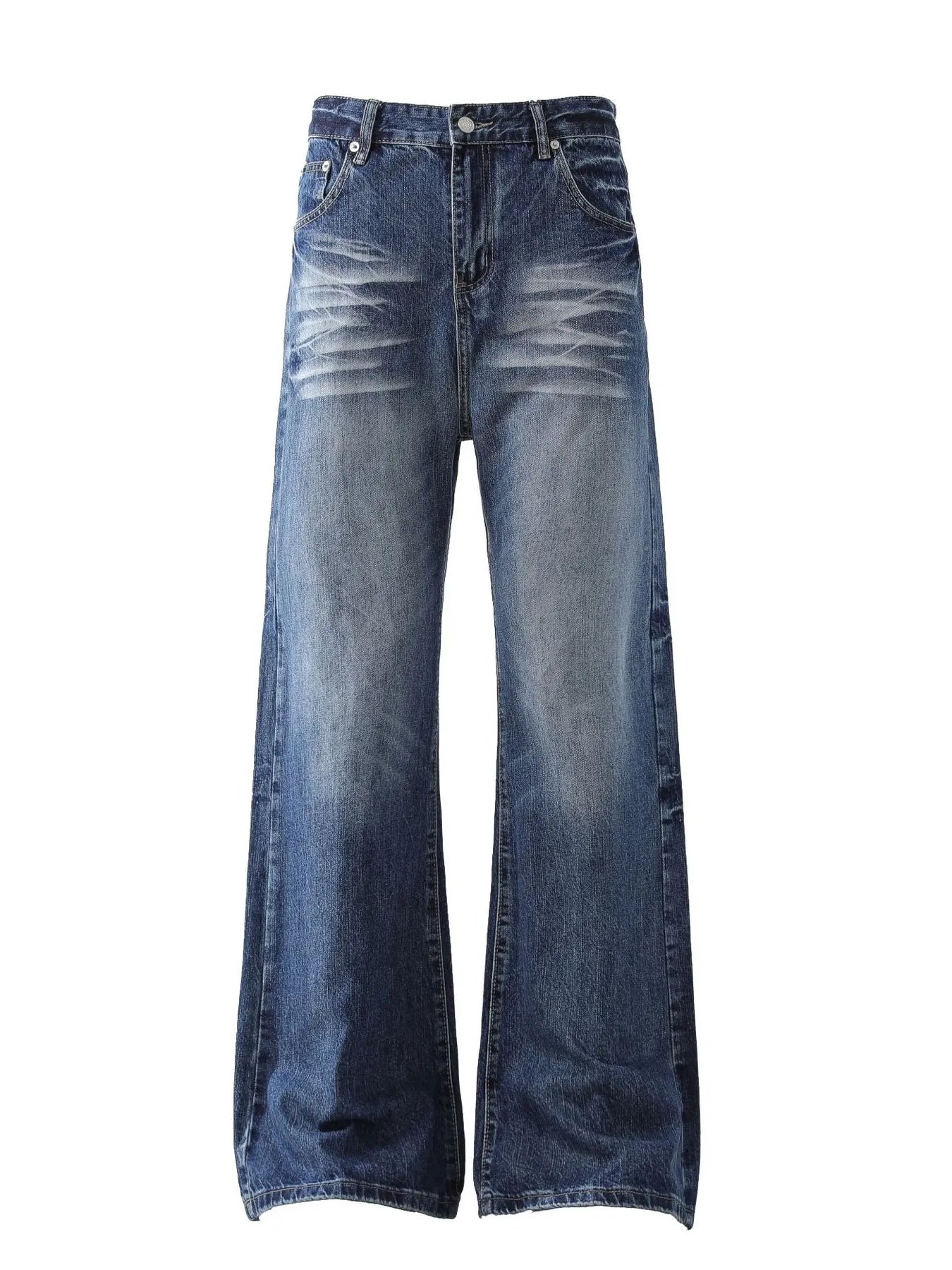 Men's Wide Leg High Waist Jeans - Velora