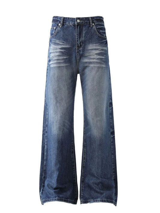 Men's Wide Leg High Waist Jeans - Velora