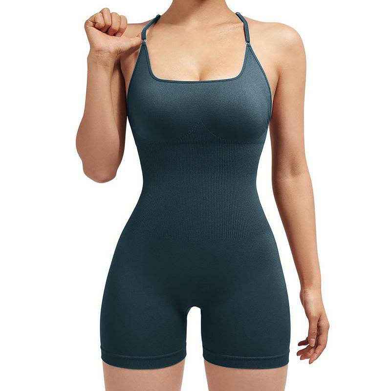 Women's Fashion Seamless Thread Yoga Jumpsuit - Velora