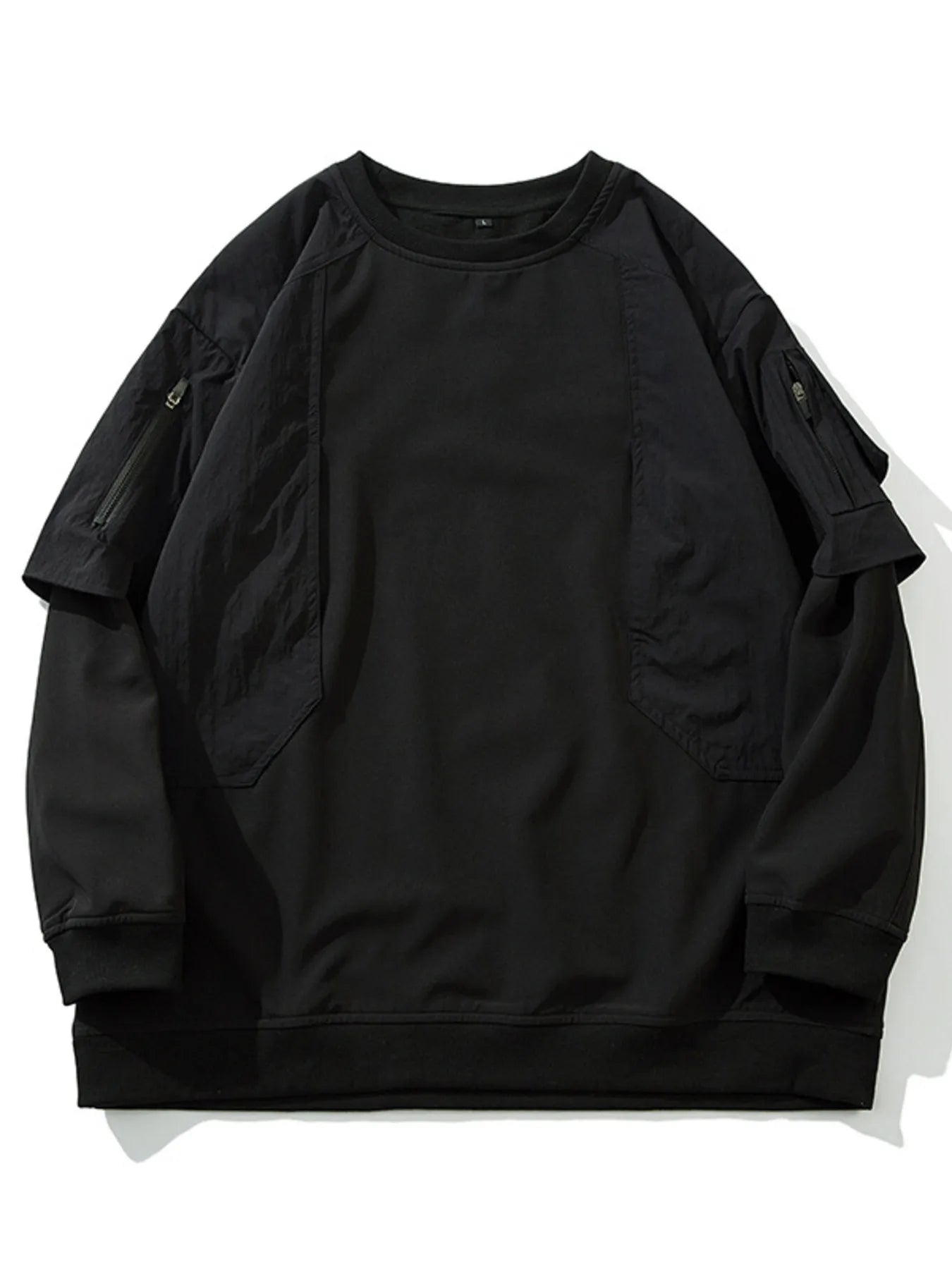 Men's Plus Size Oversized Layered Sleeve Sweatshirt - Velora