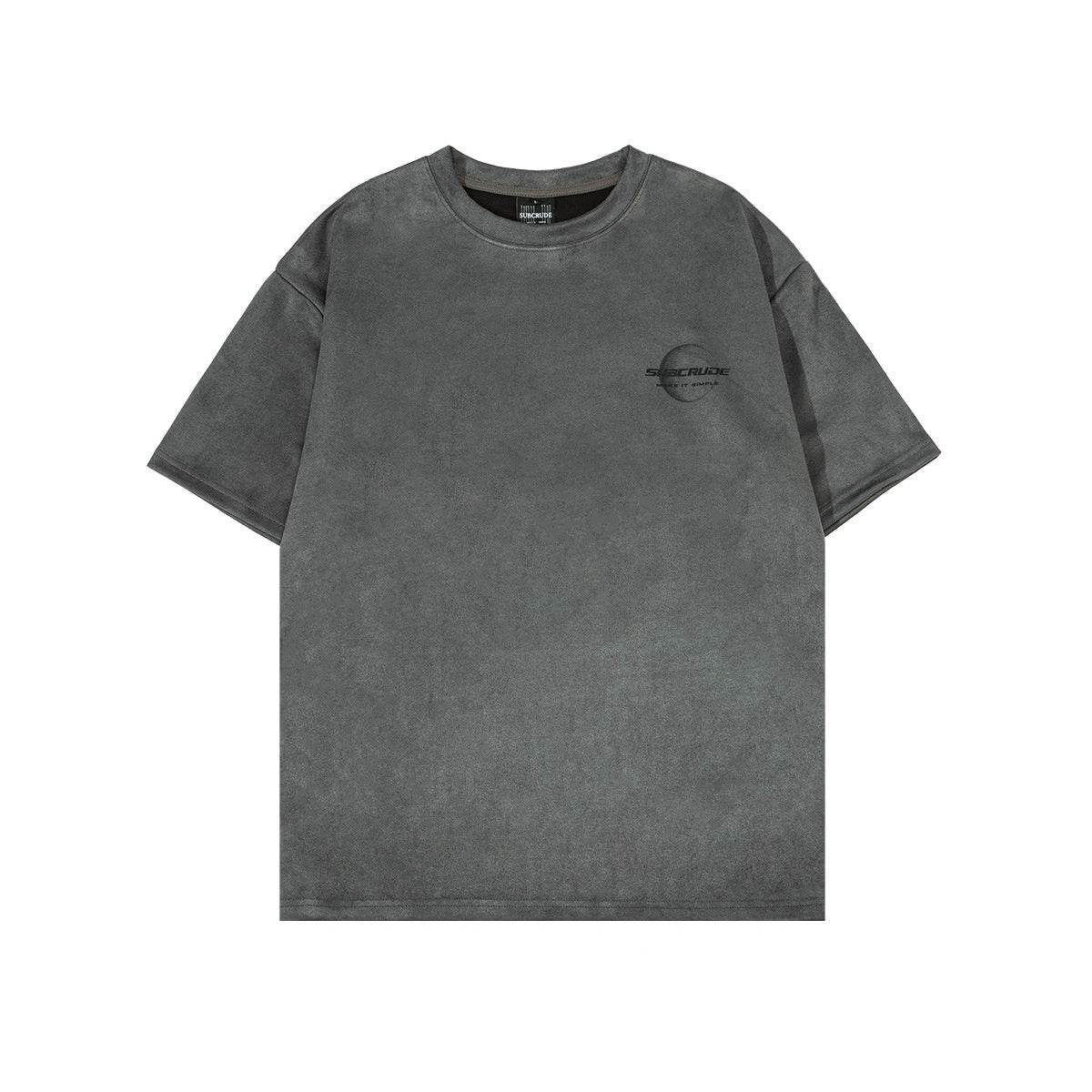 American Fashion Suede Printed Short-sleeved Top - Velora