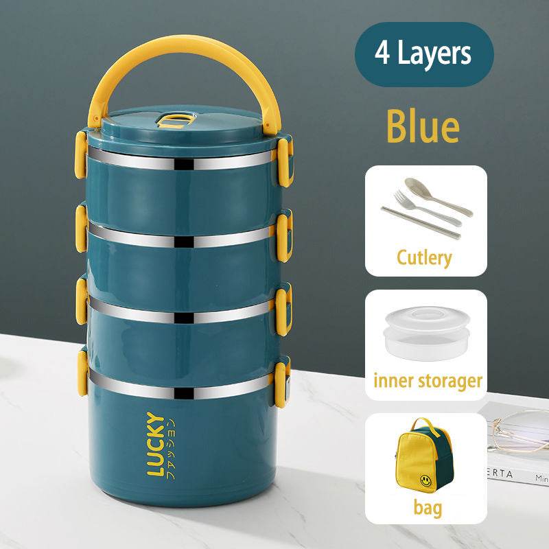 Sealed Multi Layered Thermal Stainless Steel Insulated Lunch box - Velora