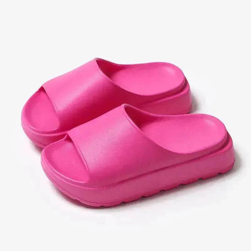 5.5cm Fish Mouth Shoes Floor Bathroom Home Slippers Outdoor Thick Soled Beach Slippers For Women - Velora