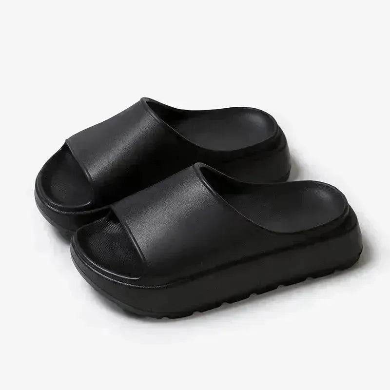 5.5cm Fish Mouth Shoes Floor Bathroom Home Slippers Outdoor Thick Soled Beach Slippers For Women - Velora