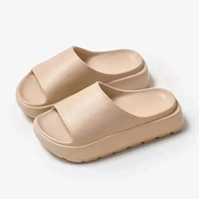 5.5cm Fish Mouth Shoes Floor Bathroom Home Slippers Outdoor Thick Soled Beach Slippers For Women - Velora