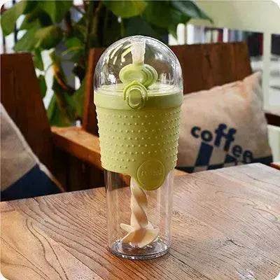 500ML Kids Plastic Water bottles Protein Shaker Blender Bottles with straw BPA Free Portable Sport My Water bottles - Velora