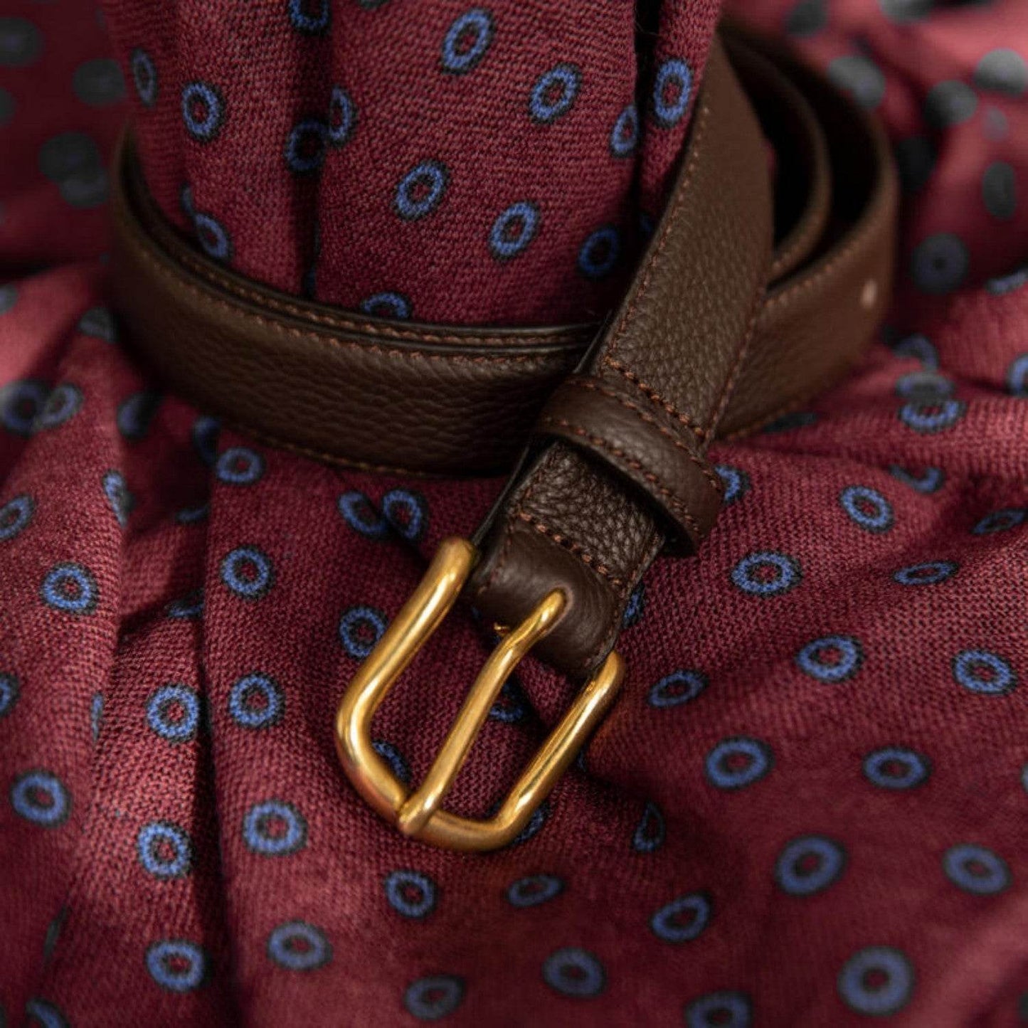 Men's And Women's Belt Lychee Pattern Calfskin - Velora
