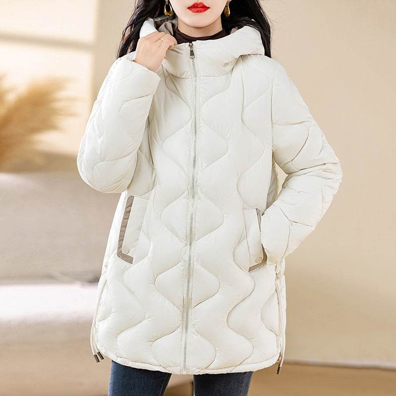 Winter Disposable Cotton-padded Coat For Women Padded Down Jacket Korean Style Mid-length Warm Jacket For Women - Velora