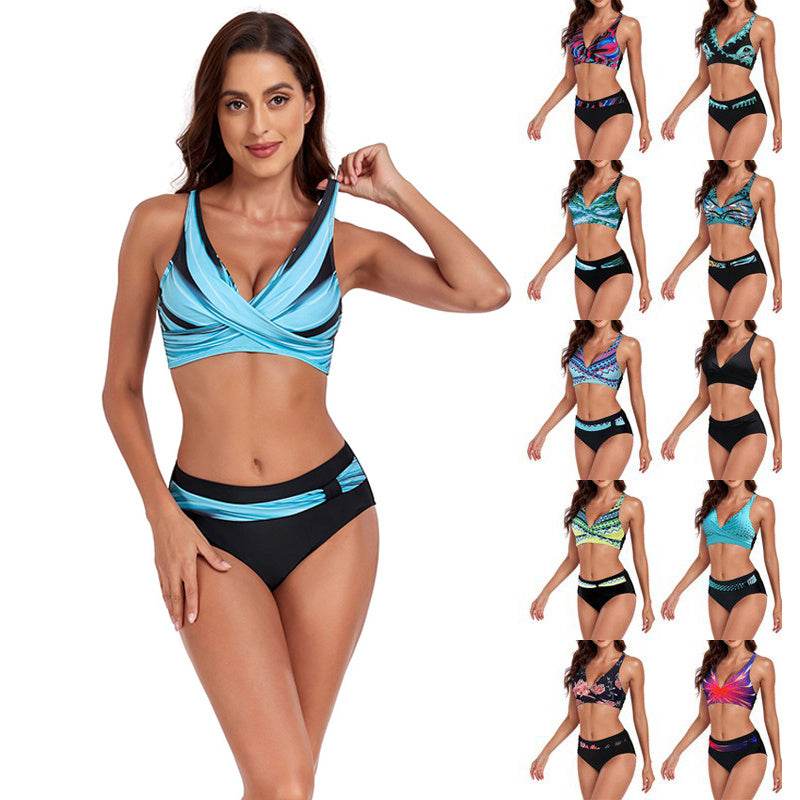 New Beach Split Swimsuit Summer Lady Sexy Halter Bikini - Velora