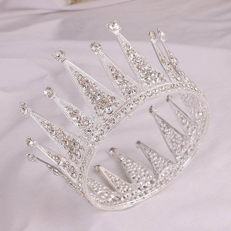 Alloy Retro Round Bridal Crown Hair Ornament - Velora