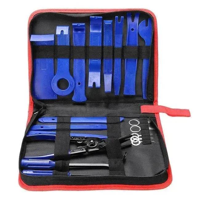 Plastic 19pcs Car Radio Panel Trim Dashboard Removal Set Easy Carry Disassemble Repair tool - Velora