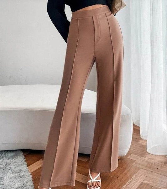 Loose Straight Pants Women High Waist Casual Trousers - Velora