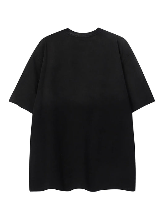 Men's Letter Graphic Round Neck T-Shirt - Velora