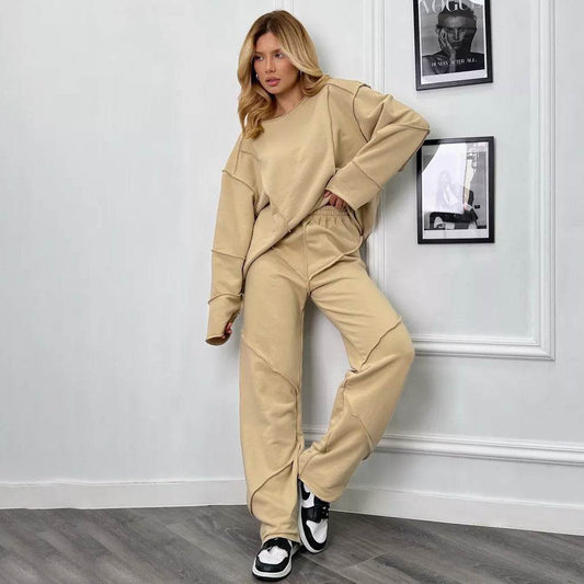 Design Curling Sweater Suit Street Simplicity - Velora