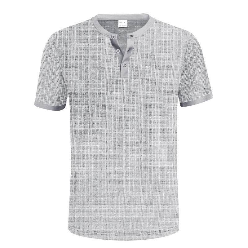 Breathable Casual Henley Shirt Top - Velora