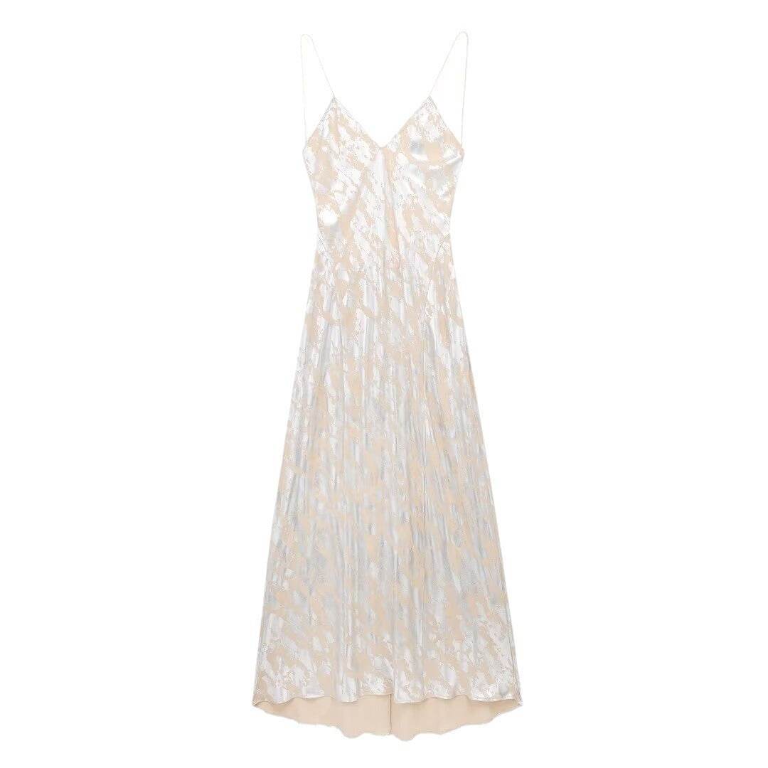 Women's Metal Foil Printed Underwear Dress - Velora