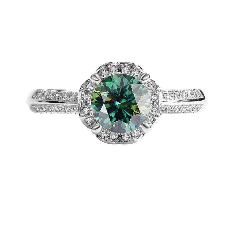 Sterling Silver Moissanite Bridal Bouquet Ring - Velora