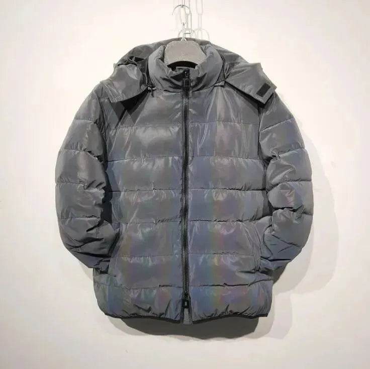 Rainbow reflection winter Puffer coat Unisex - Velora