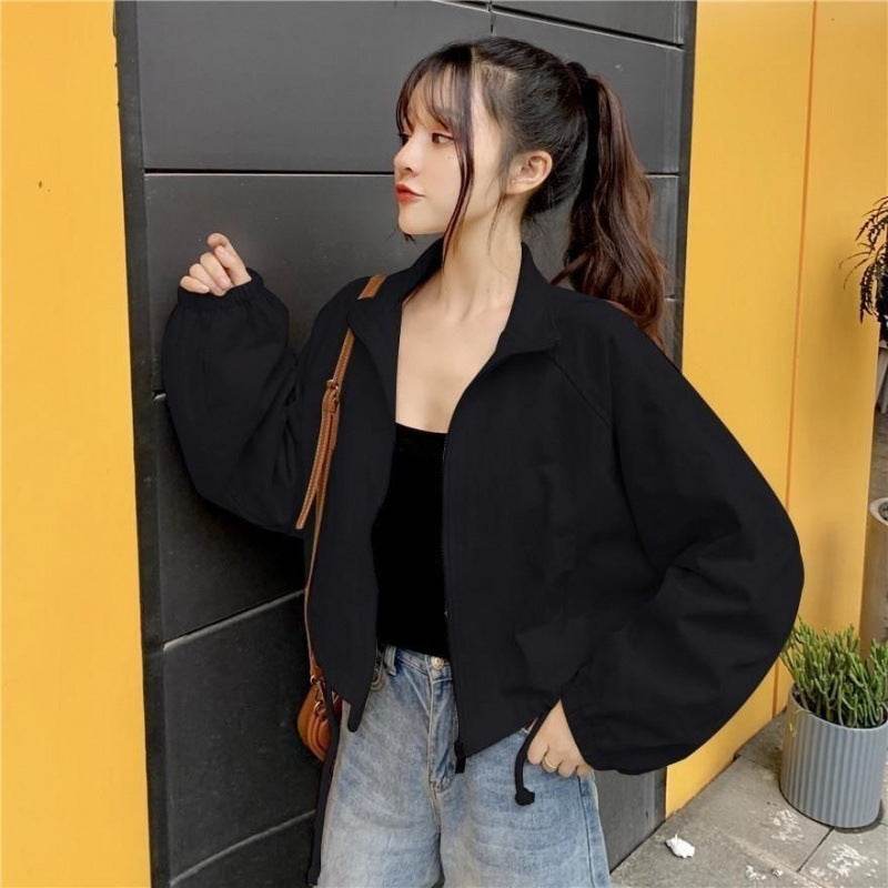 Color Contrast Patchwork Outdoor Jacket Coat Leisure Mountain Climbing Short - Velora