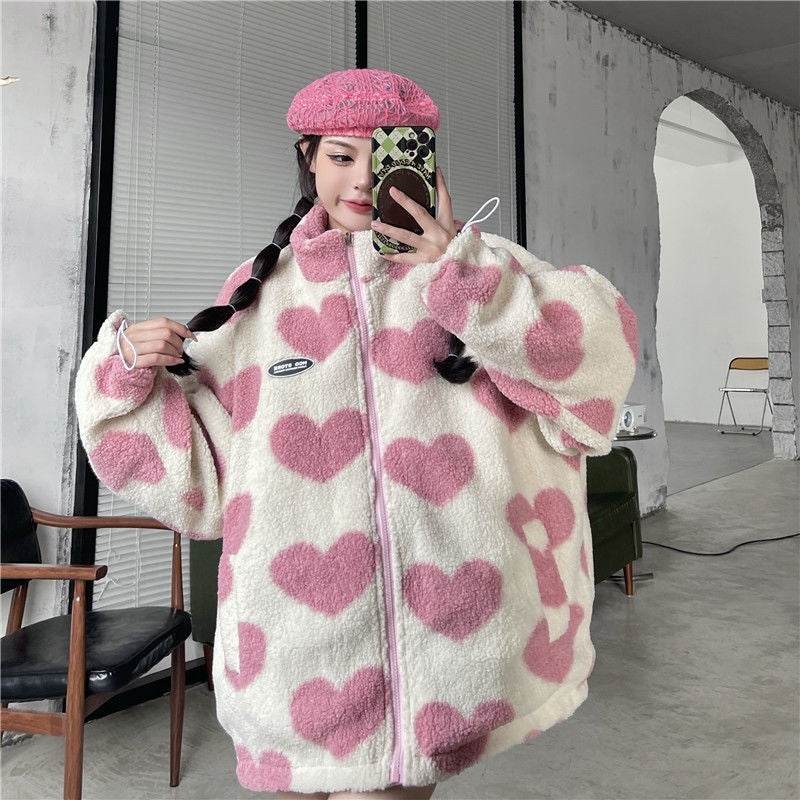Love Lamb Fleece-lined Warm Reversible Cotton-padded Coat - Velora