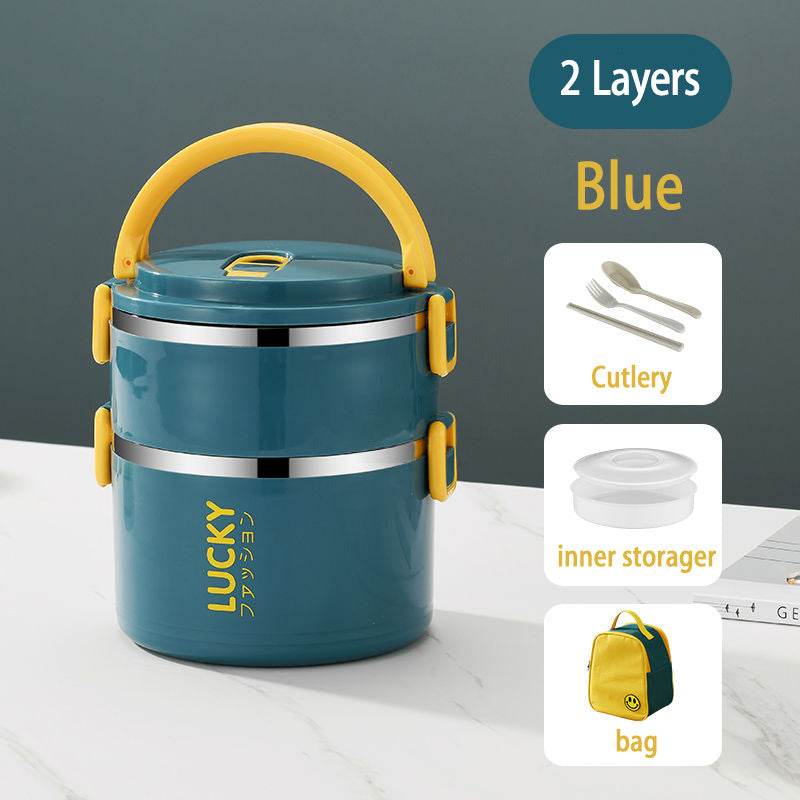 Sealed Multi Layered Thermal Stainless Steel Insulated Lunch box - Velora