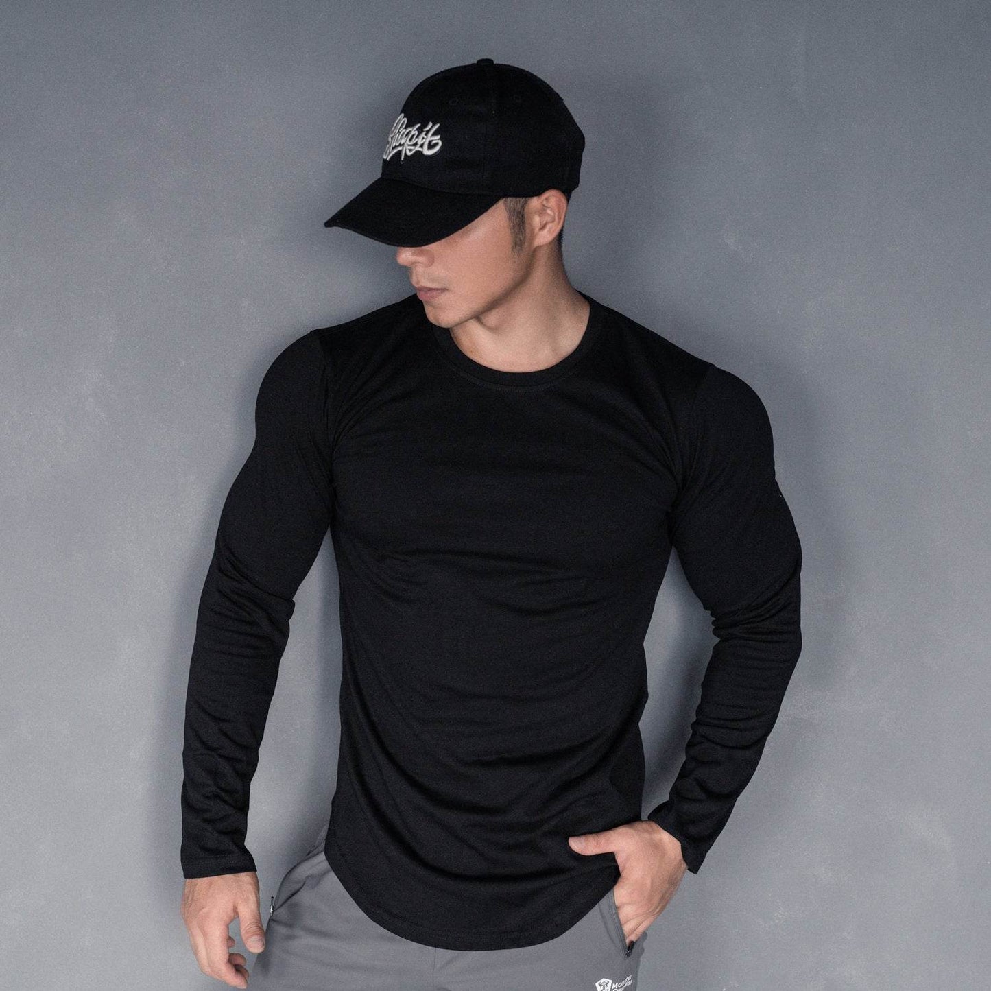 Men's Sports Casual Solid Color Long Sleeve Base - Velora