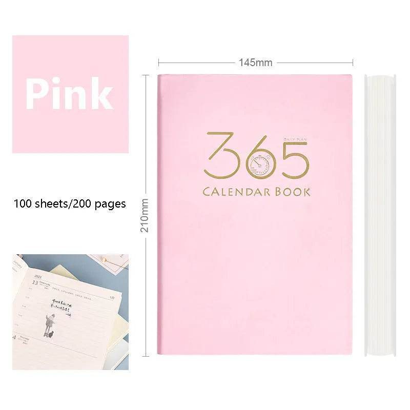 365-day Daily Planner Self-discipline And Clock-in Student Journal Notebook - Velora