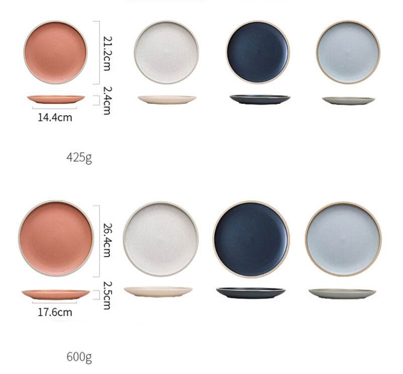 Pure color matte ceramic plate - Velora