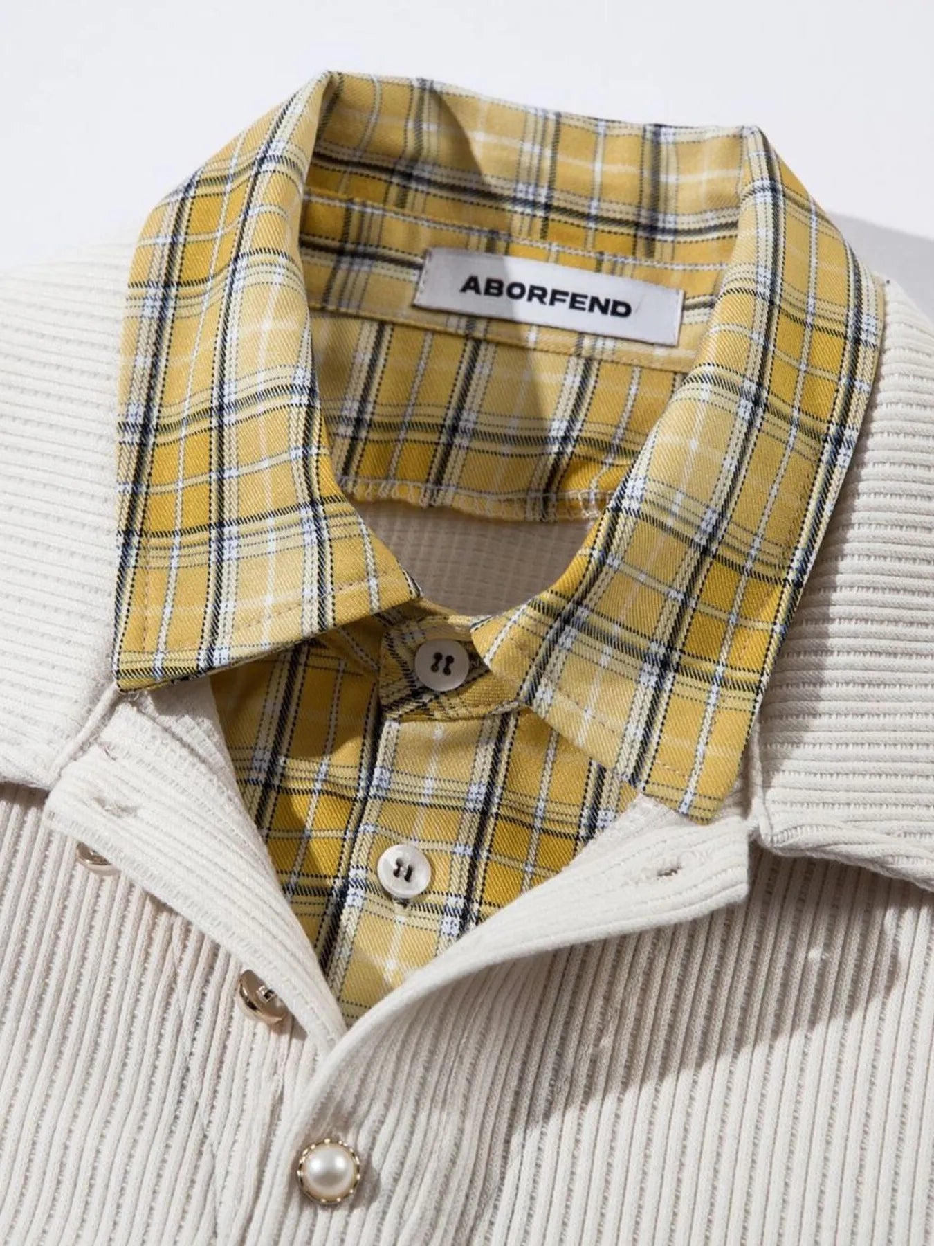 Men's Plaid Collar Short Sleeve Ribbed Polo - Velora