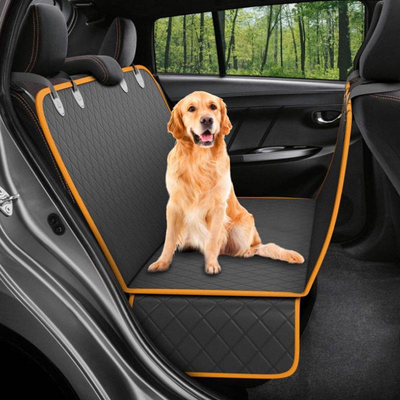 Dog Car Seat Cover View Mesh Pet Carrier Hammock Safety Protector Car Rear Back Seat Mat With Zipper And Pocket For Travel - Velora