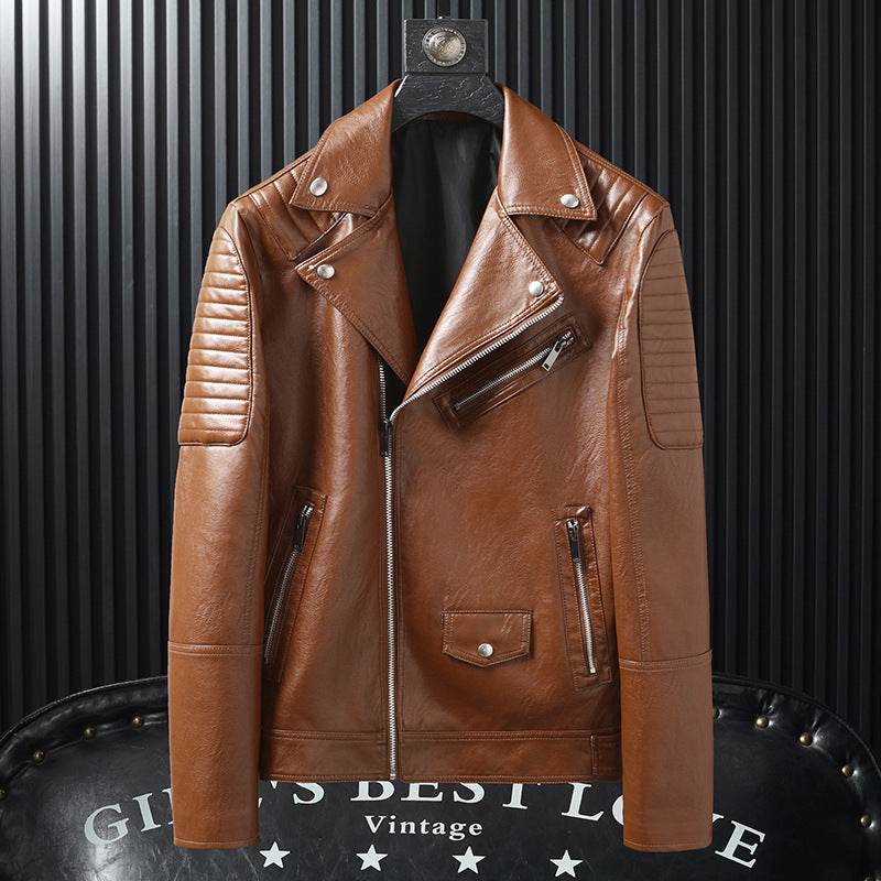 Spring And Autumn Slim-fitting Biker Leather Jacket - Velora