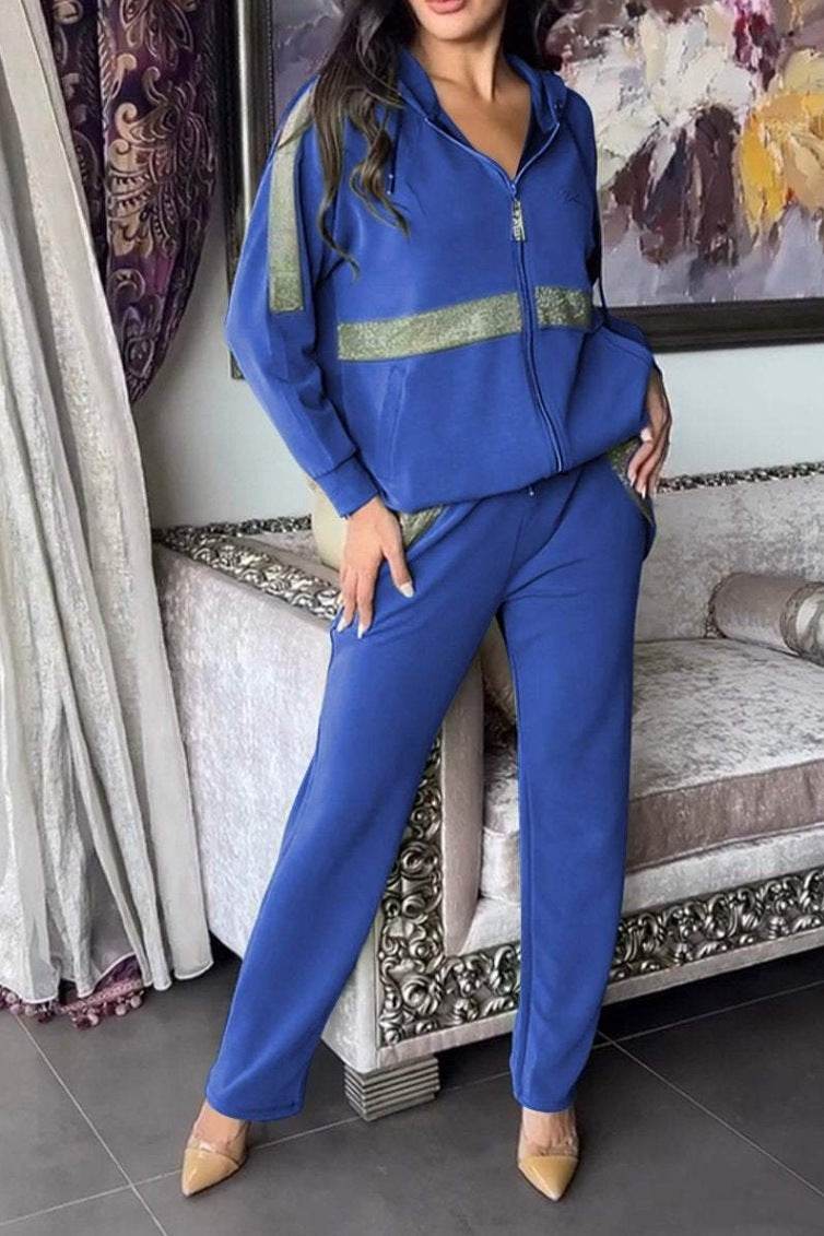 Women's Long-sleeved Trousers Sweater 2-piece Set - Velora