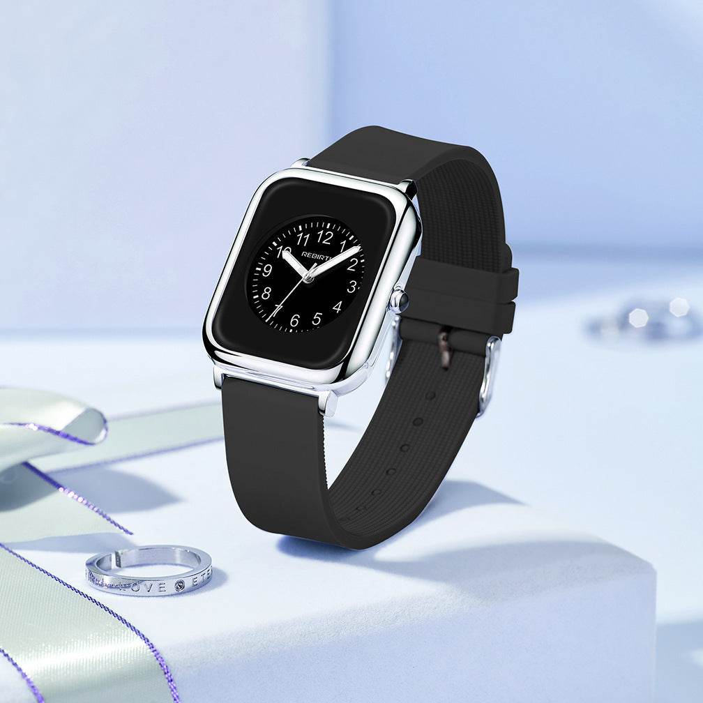 Black Square Waterproof Ladies Watch Sophisticated And Elegant - Velora