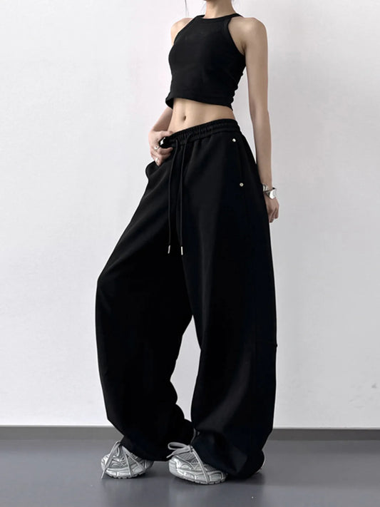 Wide Leg Drawstring Pants - Velora
