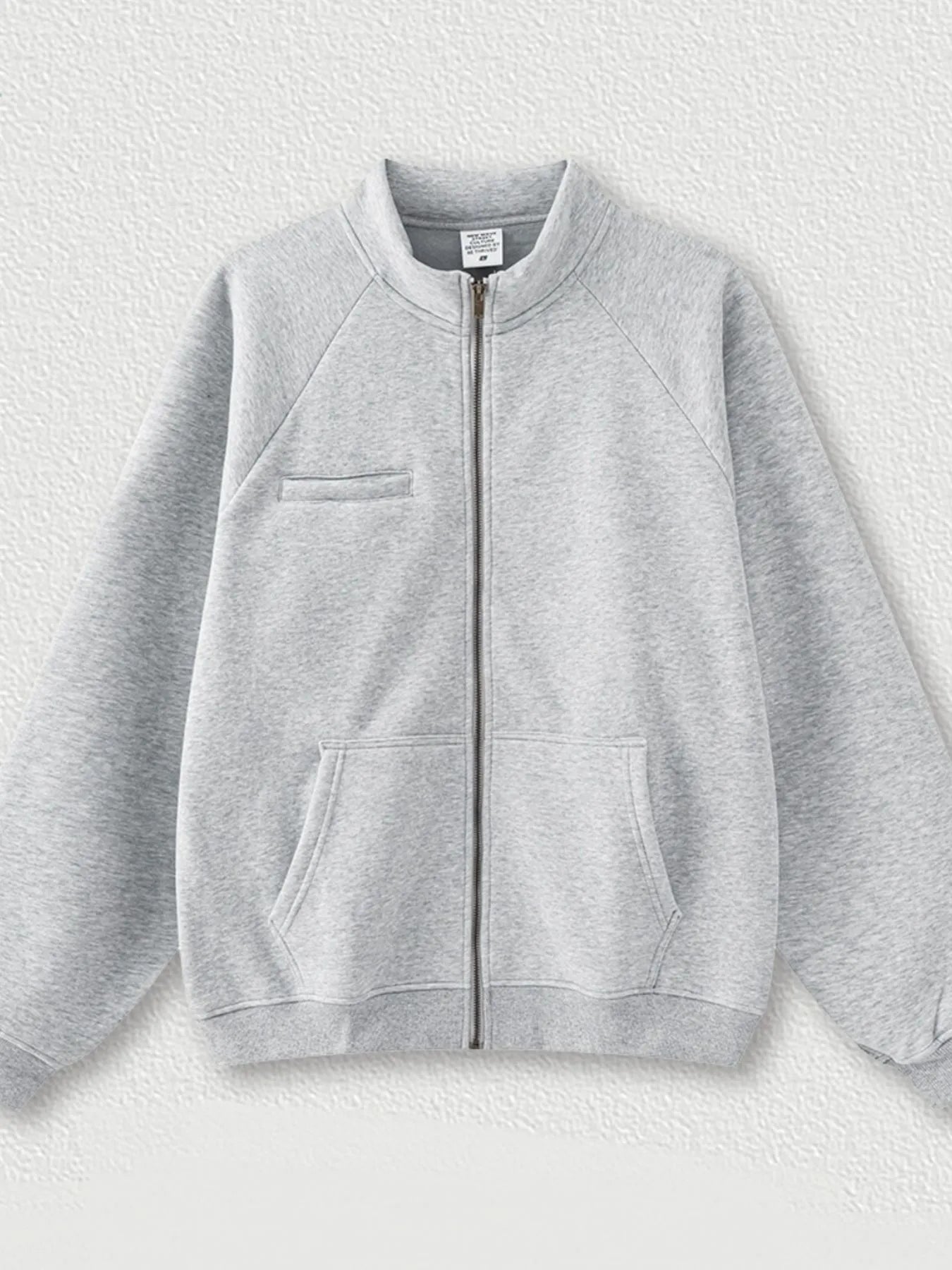 Men's Zip Up Raglan Sleeve Sweatshirt - Velora
