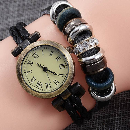Vintage Craft Bracelet Watch Women's Fashion Twist - Velora
