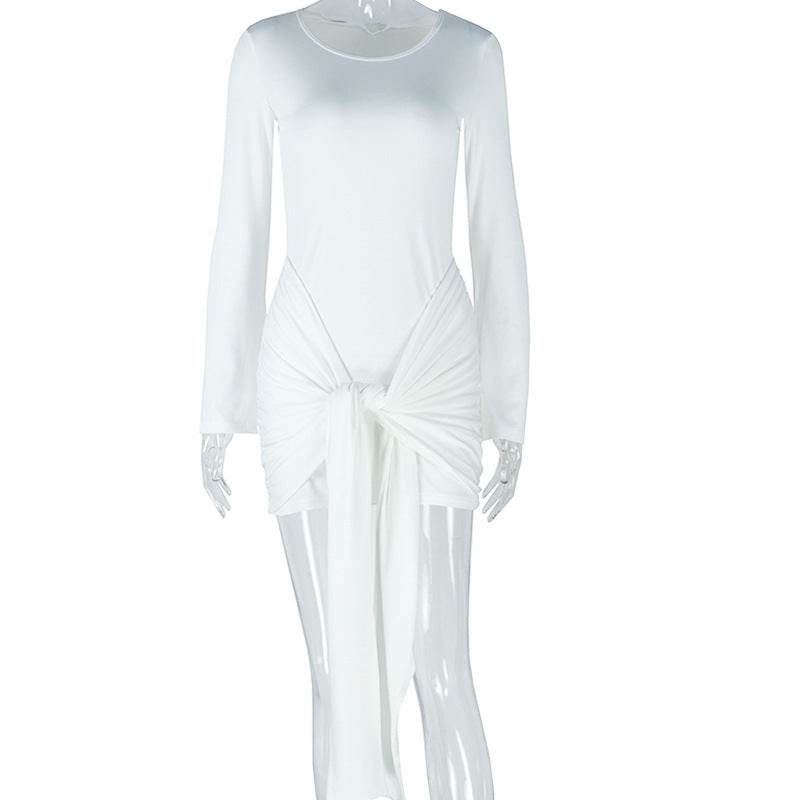 Women's Fashion Off-shoulder Collage Dress - Velora