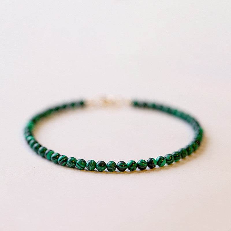 3mm Malachite Green Bracelets Mall Crystal - Velora