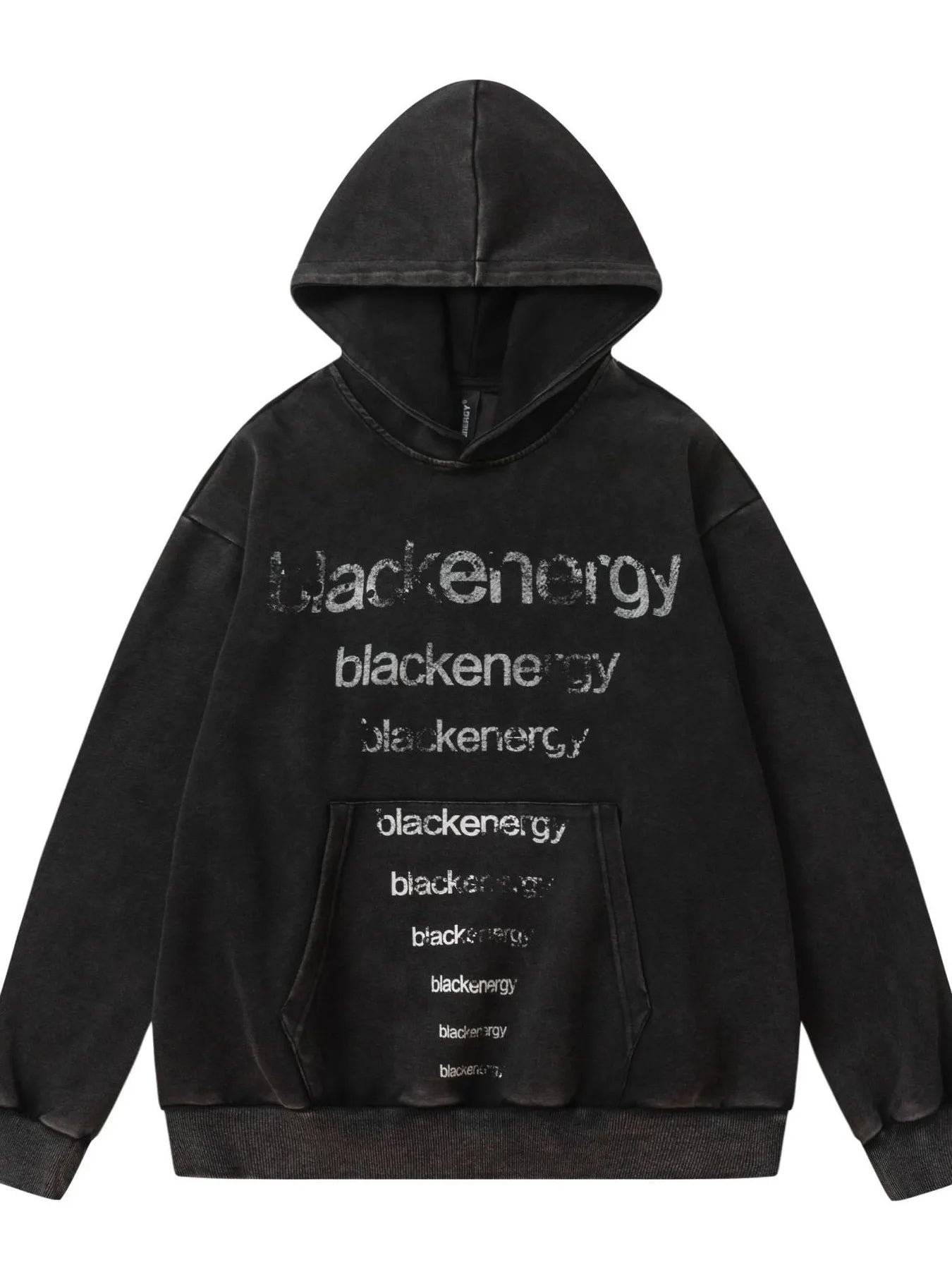 Men's Gradient Letter Long Sleeve Oversized Hoodie - Velora
