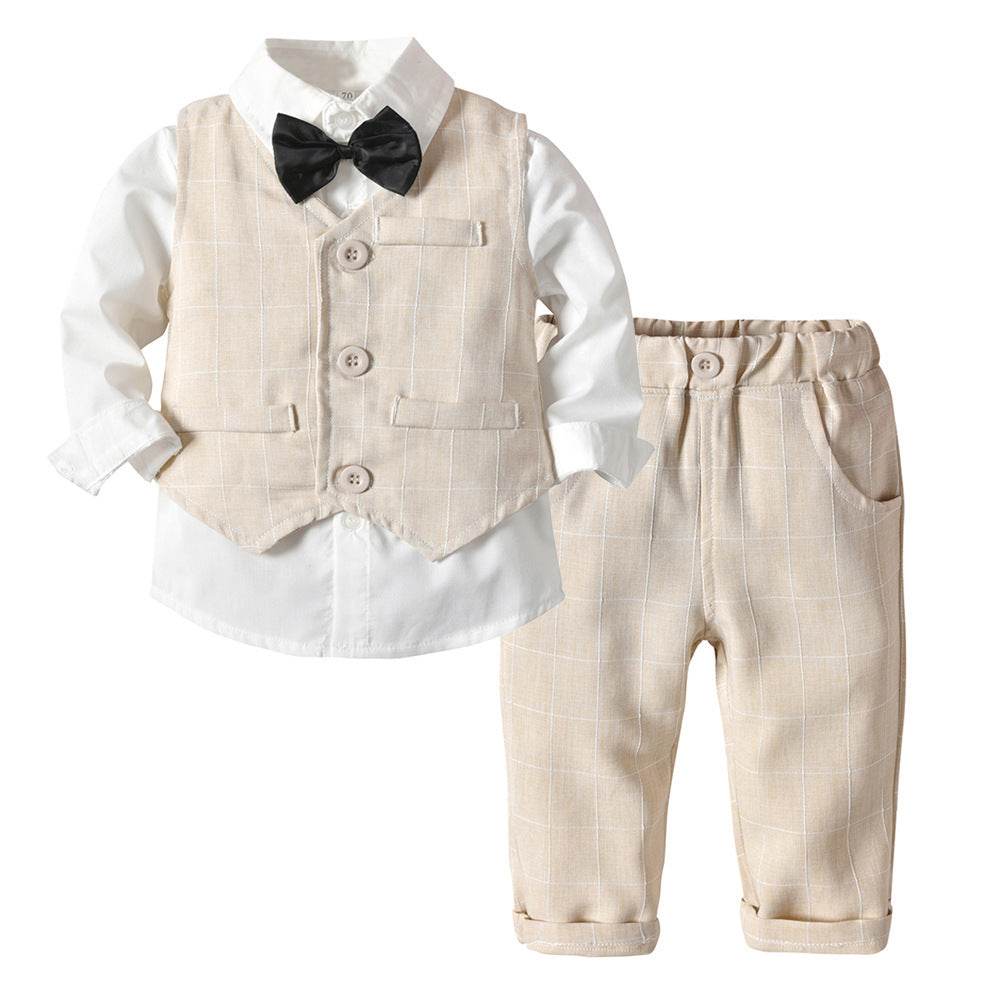 Boys Autumn Clothing Children's Suit Three-piece Set - Velora