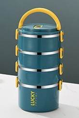 Sealed Multi Layered Thermal Stainless Steel Insulated Lunch box - Velora