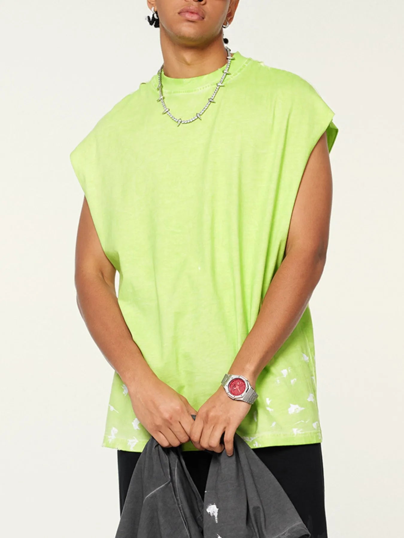 Men's Distressed Round Neck Tank - Velora