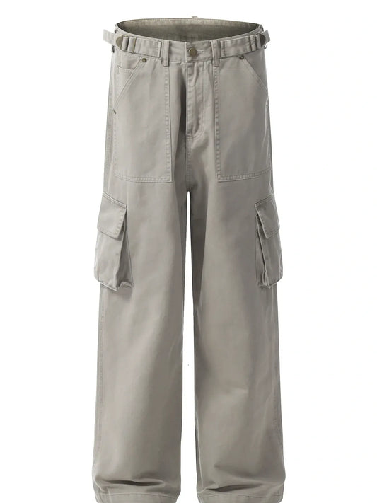 Men's Straight Cargo Pants with Multiple Pockets - Velora