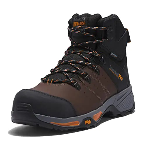 Timberland PRO Mens Switchback 6 Inch Composite Safety Toe Waterproof Industrial Hiker Work Boot Brown/Orange-2024 New 11